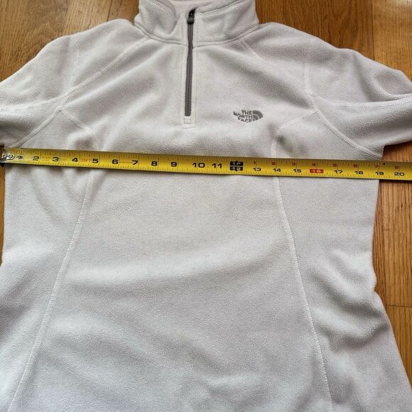 The North Face Women's 1/4 Zip Fleece Pullover Layering Outdoor White Size M GUC - Picture 6 of 16